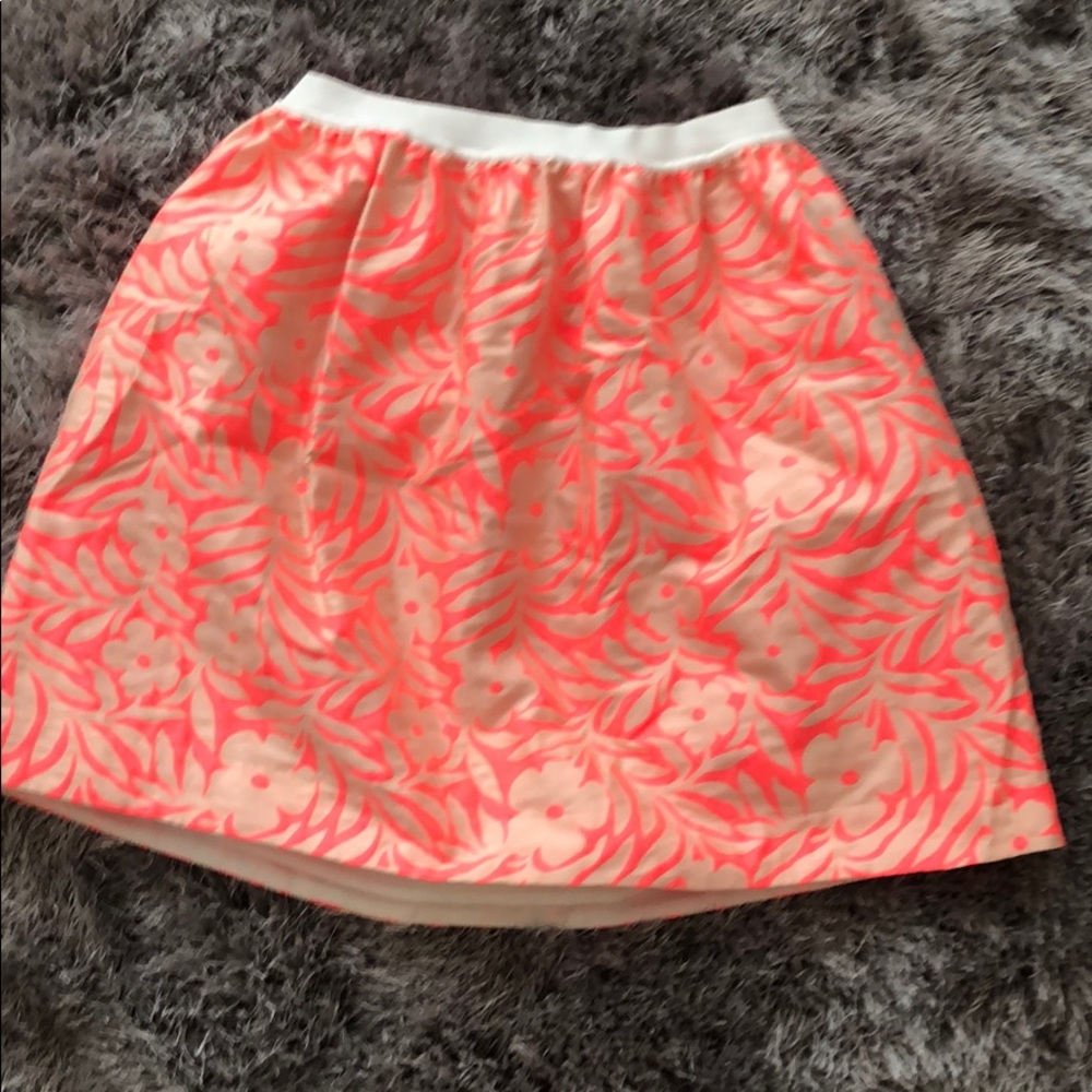 J. Crew Pink flower skirt